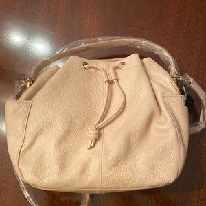 NWT Banana Republic Drawstring Leather Handbag
